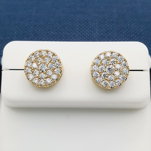 14K Gold Plated Cubic Zircon Earrings, INUS1BR304